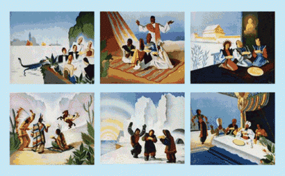 2g Luciano Bonacini, Barilla Calendar 1934. Wall calendar. Turin, Gros-Monti, 1933. ASB, Rla 29.