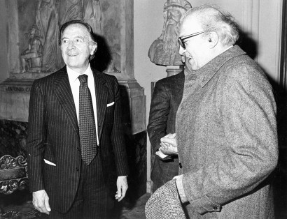 Pietro Barilla (on the left) with Federico Fellini