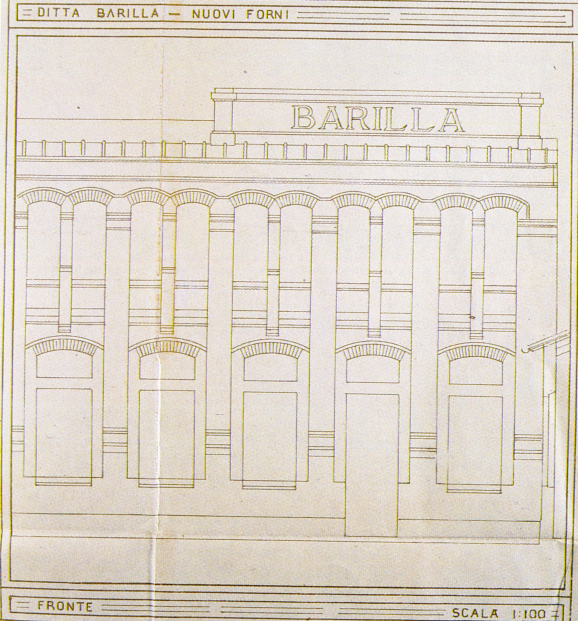 Camillo Uccelli, Design for the New Ovens, 1923: south perspective design [ASCPR, building licenses, 1922/293].