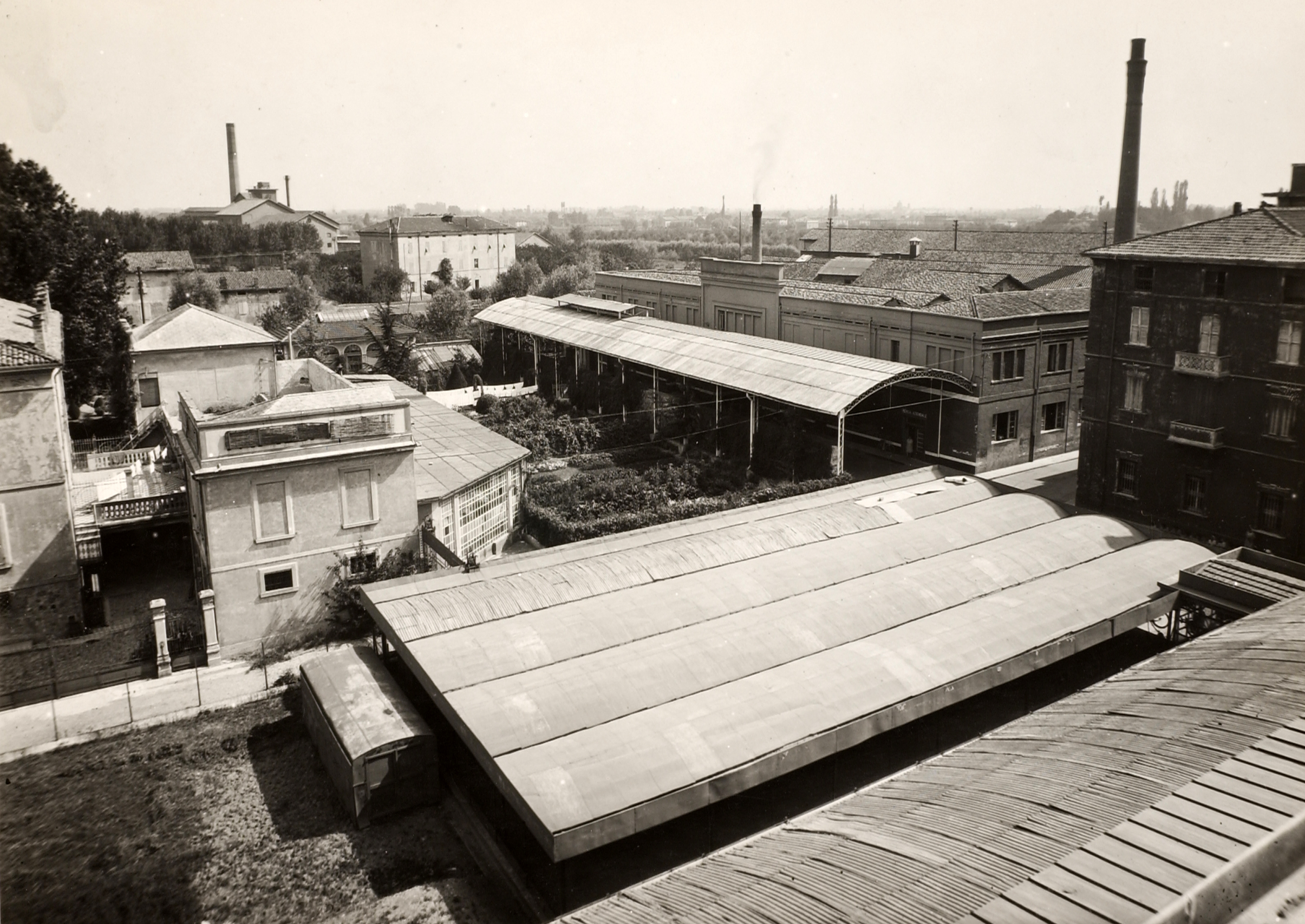 The Barilla Bakery seen from above from south west, in a photo of 1930 [ASB A 68].