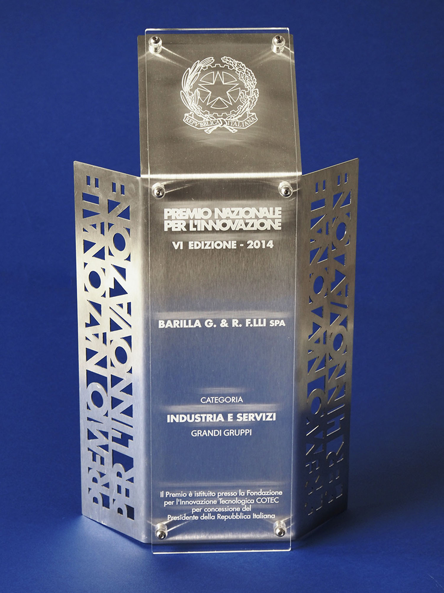 2014 - Premio Nazionale per l’Innovazione. VI edizione – Fondazione per l’Innovazione Tecnologica COTEC