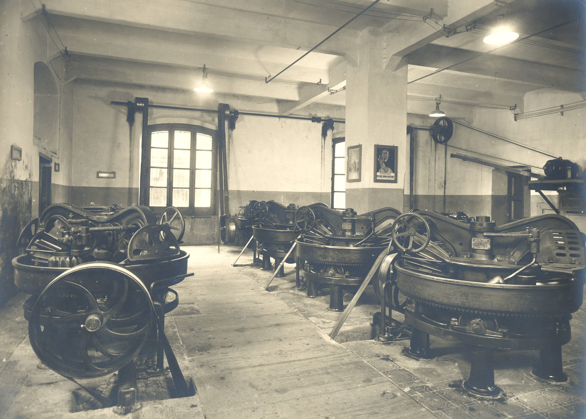 An inner space of Voiello Pasta Plant in the Twenties