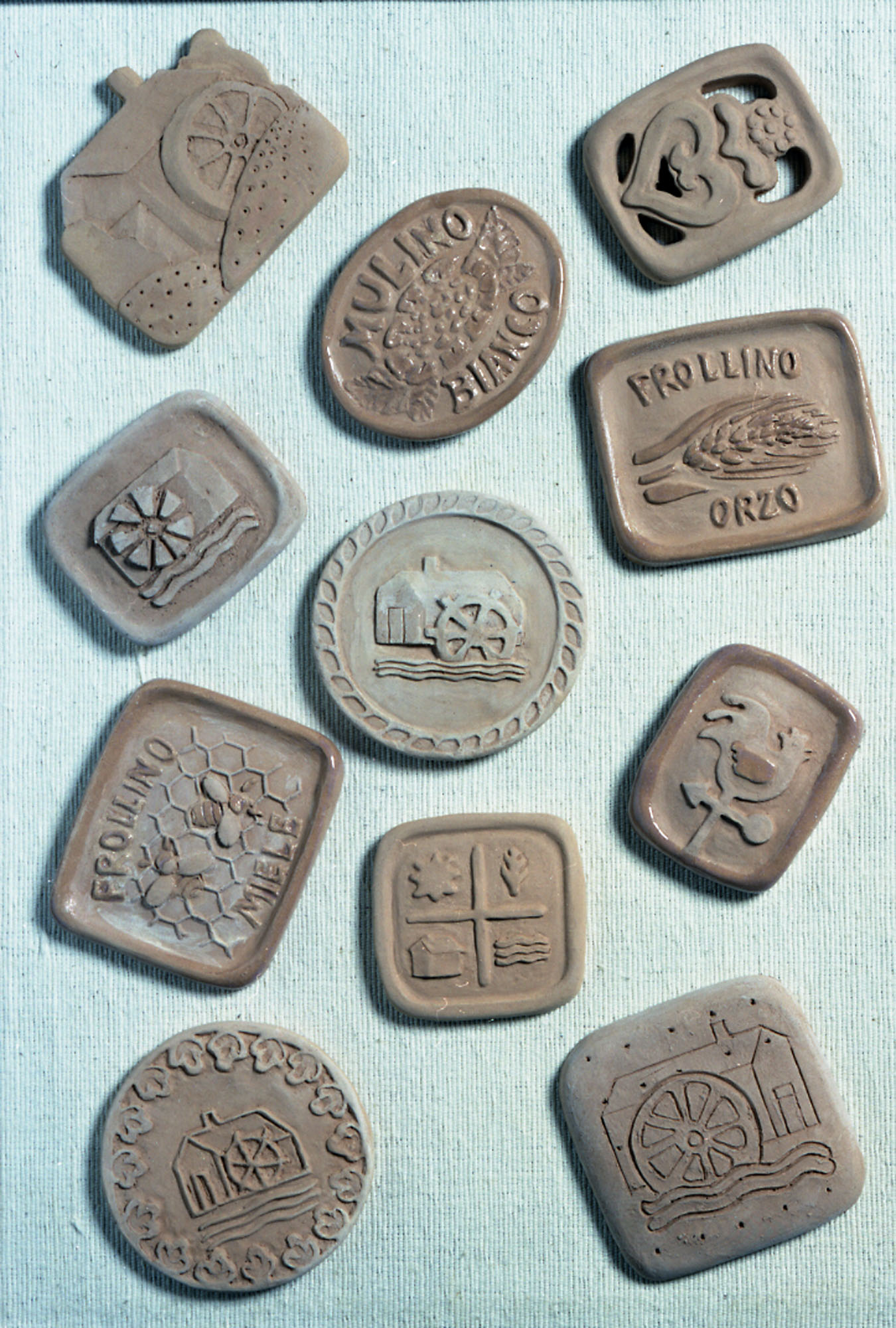 Crock molds for testing the shapes of the first Mulino Bianco biscuits