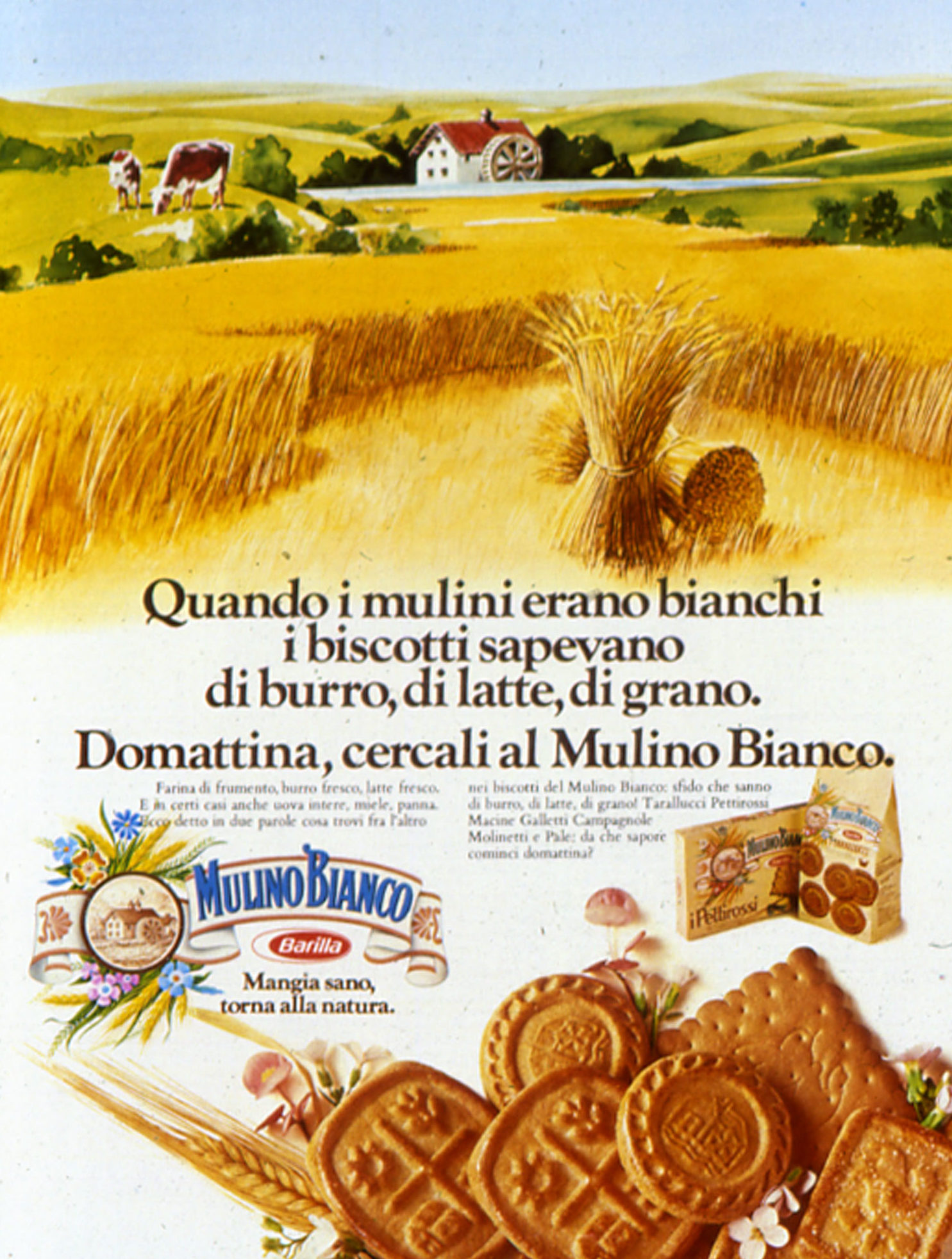 Press advertising of Mulino Bianco, 1976