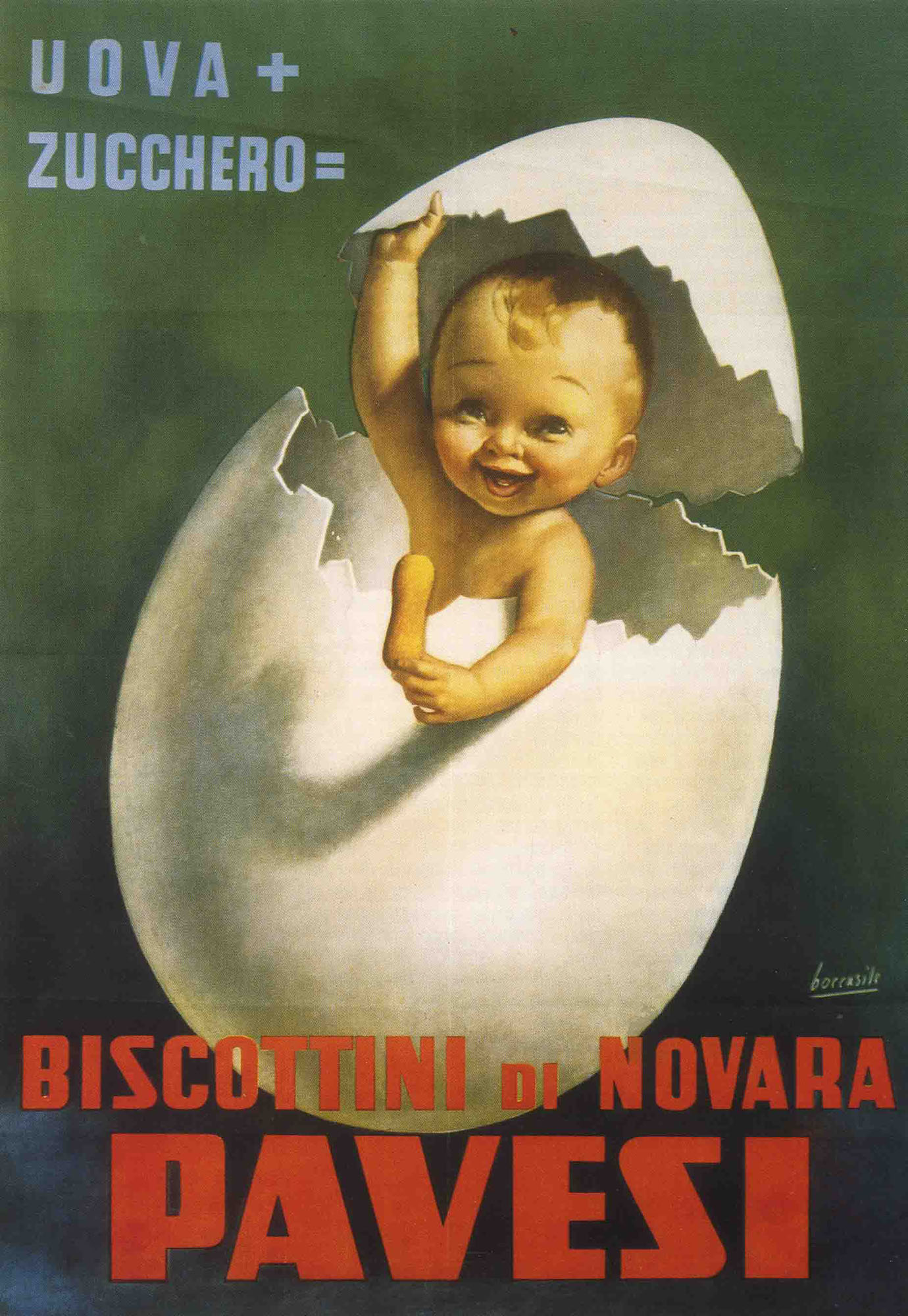 Pavesini posters - Gino Boccasile, Pavesi Biscuits from Novara 1948