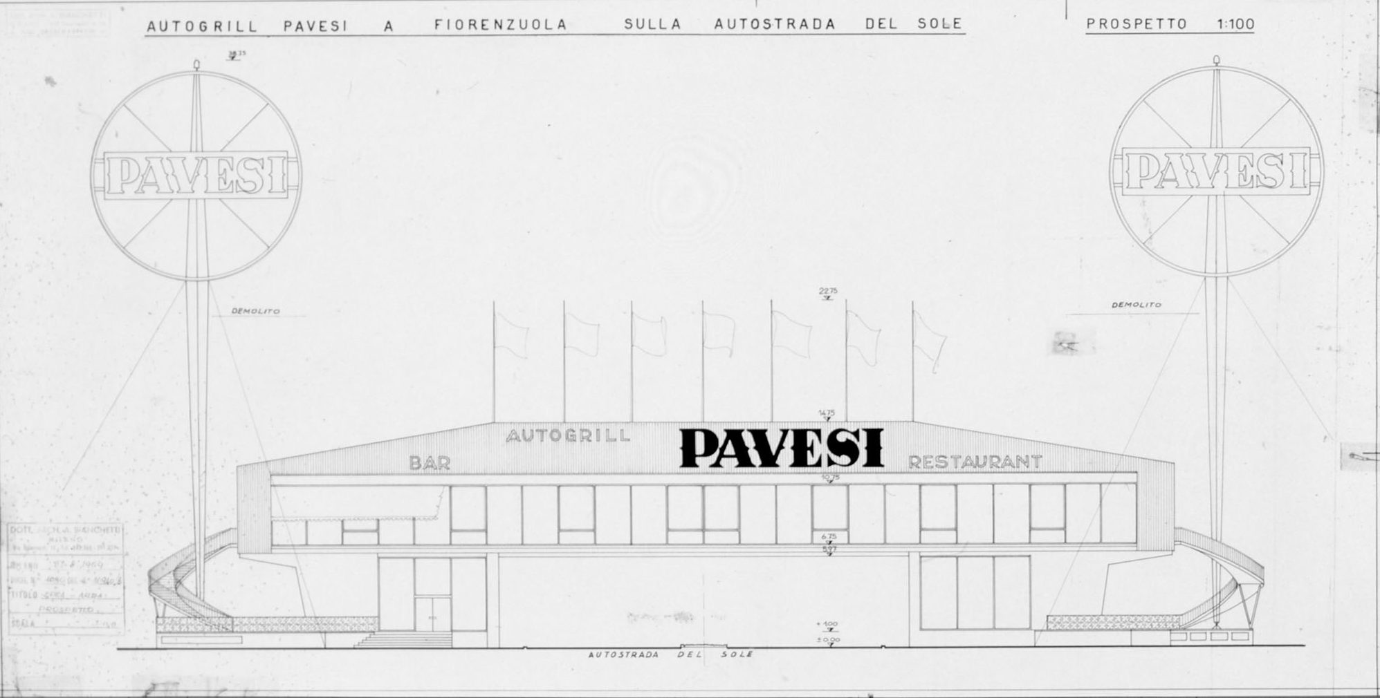 Autogrill di Fiorenzuola d'Arda, progetto