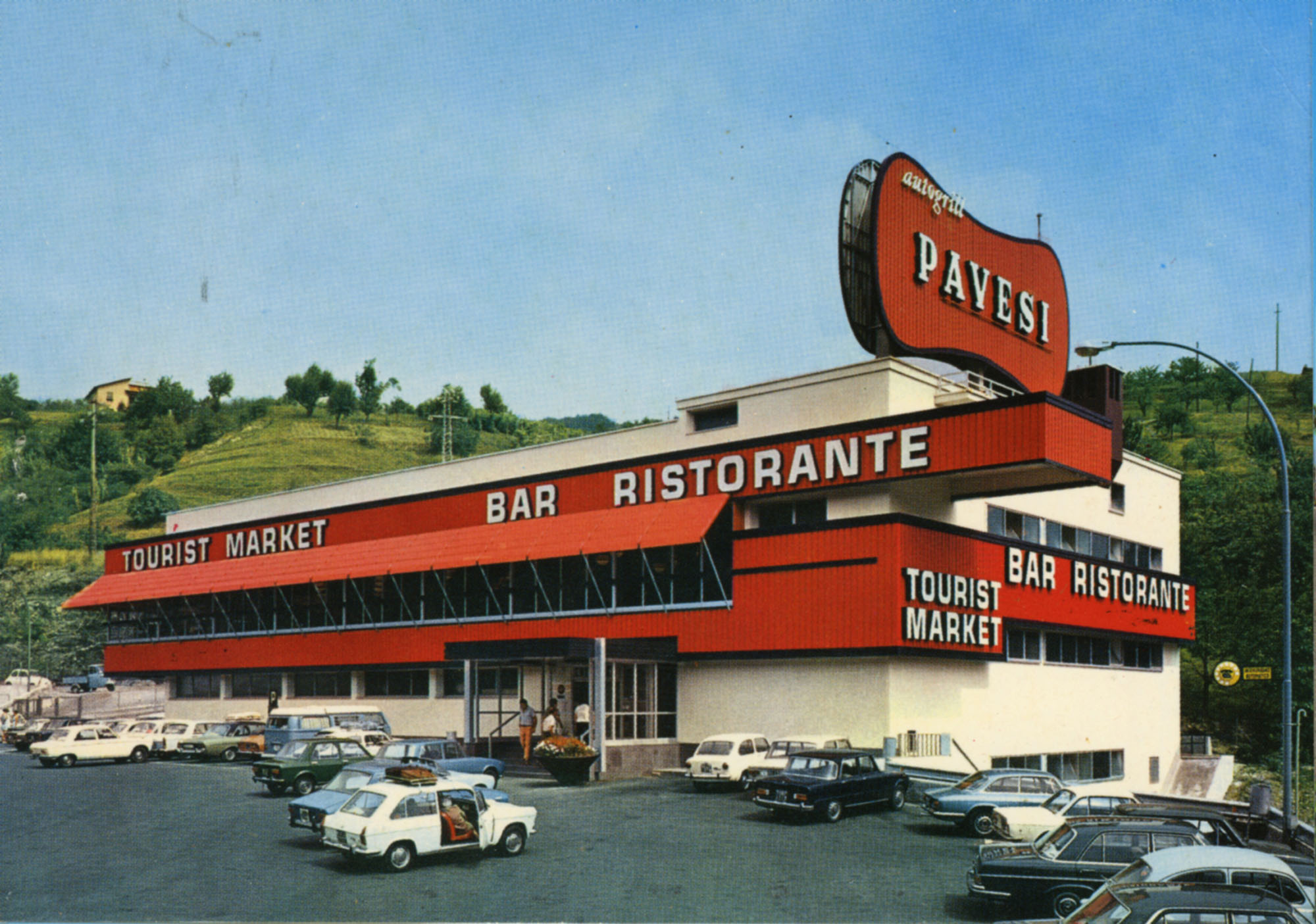 Pavesi Service Station postcard - Campora - Genova