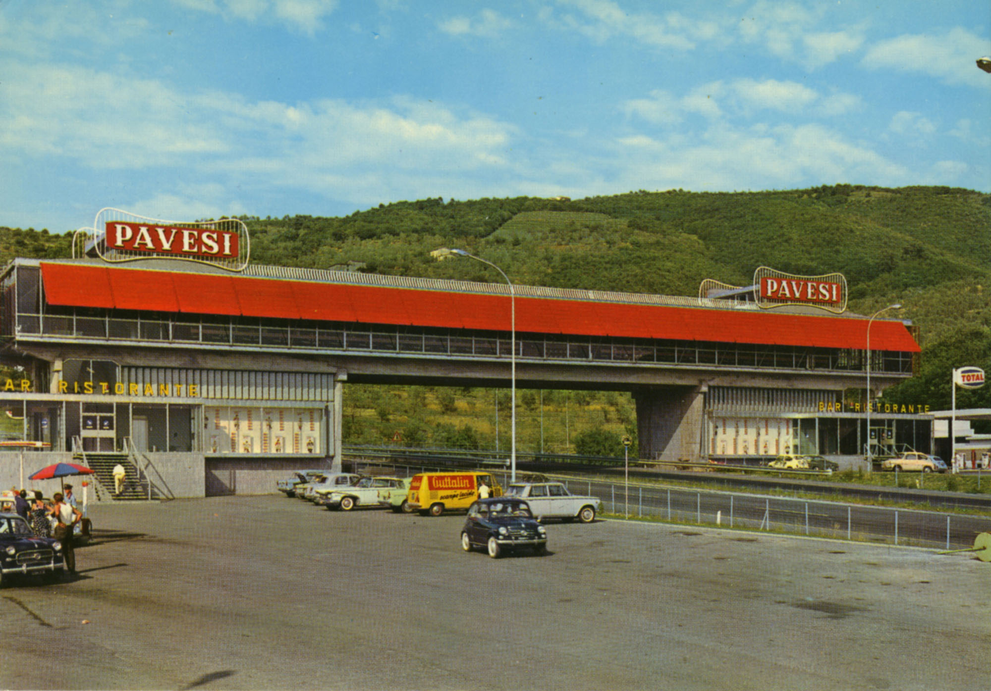 Pavesi Service Station postcard - Serravalle Pistoiese