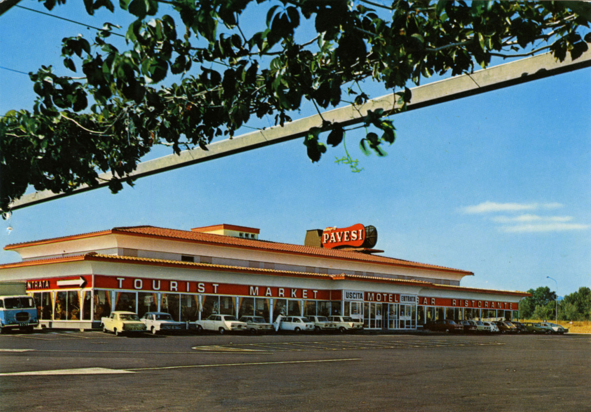 Pavesi Service Station postcard - Tevere Ovest