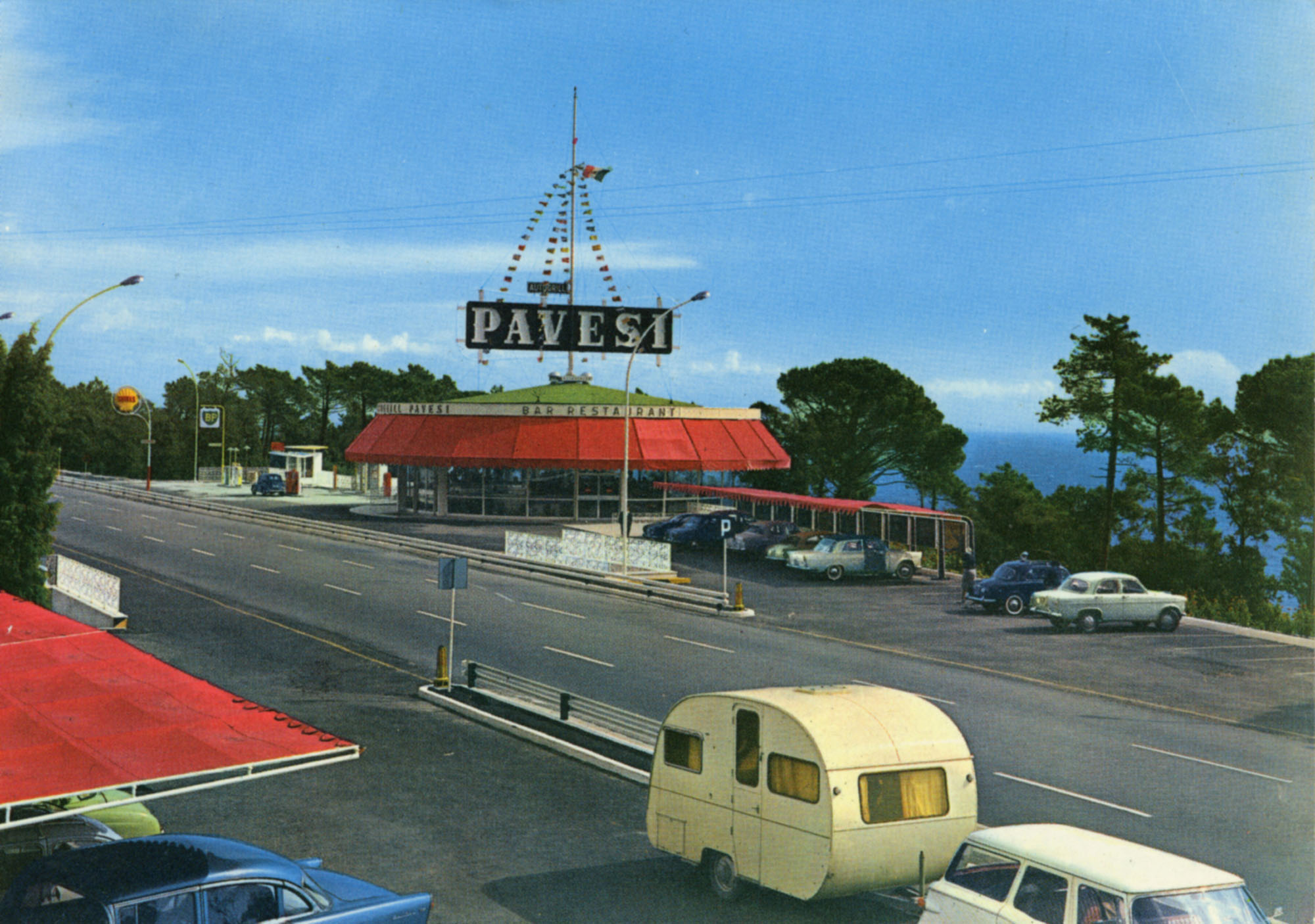 Pavesi Service Station postcard - Varazze