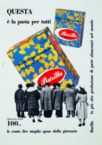 Erberto Carboni, Questa è la pasta per tutti, Pubblicità stampa per la pasta Barilla, 1959.