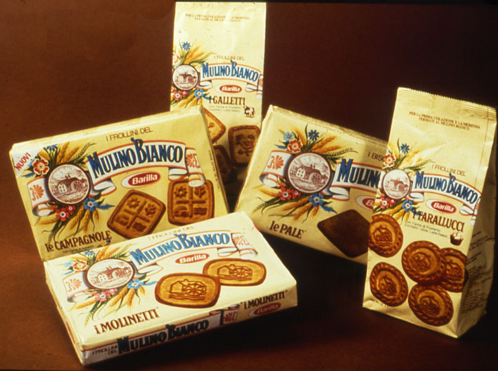 The first five biscuits of the Mulino Bianco range launched in 1976 - 02