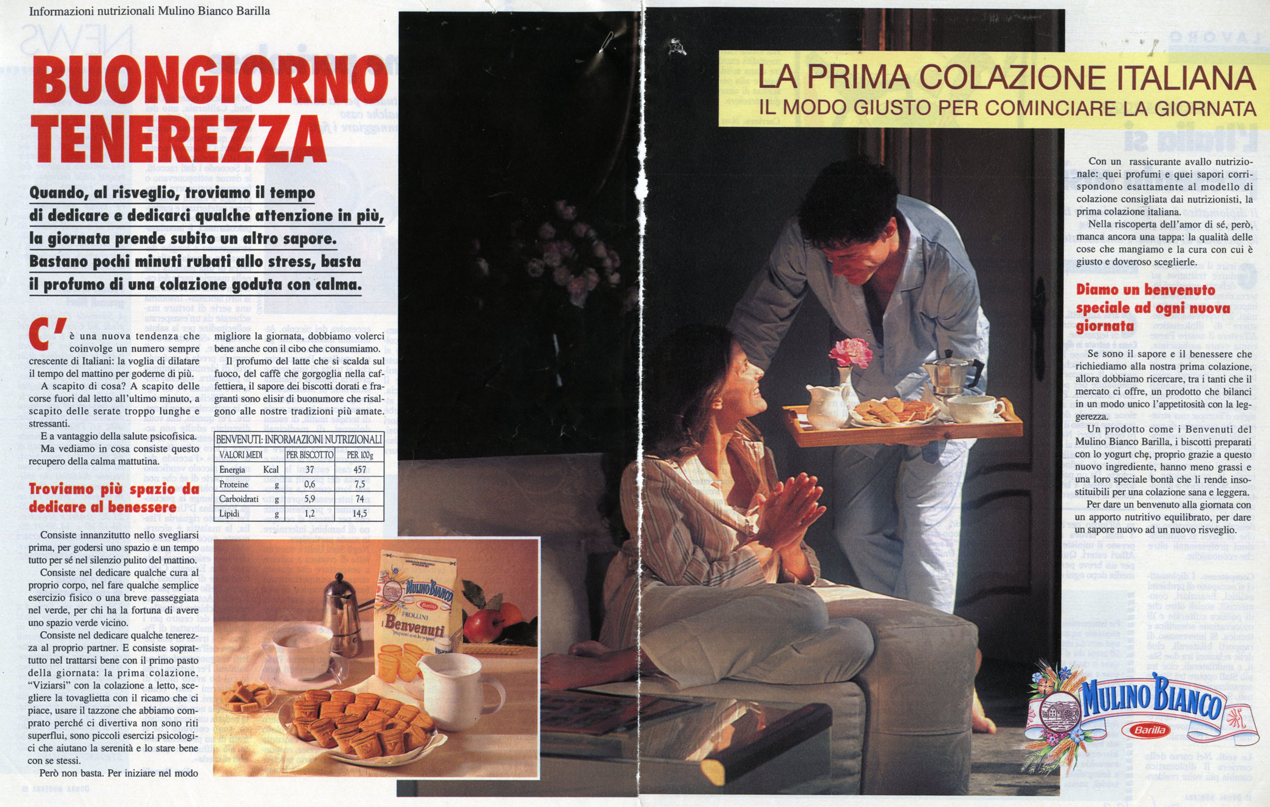 Press Advertising Campaign of the first Italian Breakfast 1992-1993 - 02