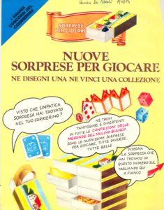 In Pack Sorpresine’s Advertising Page - 1984