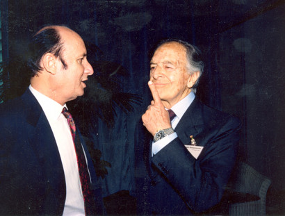 Francesco Alberoni con Pietro Barilla nel 1993